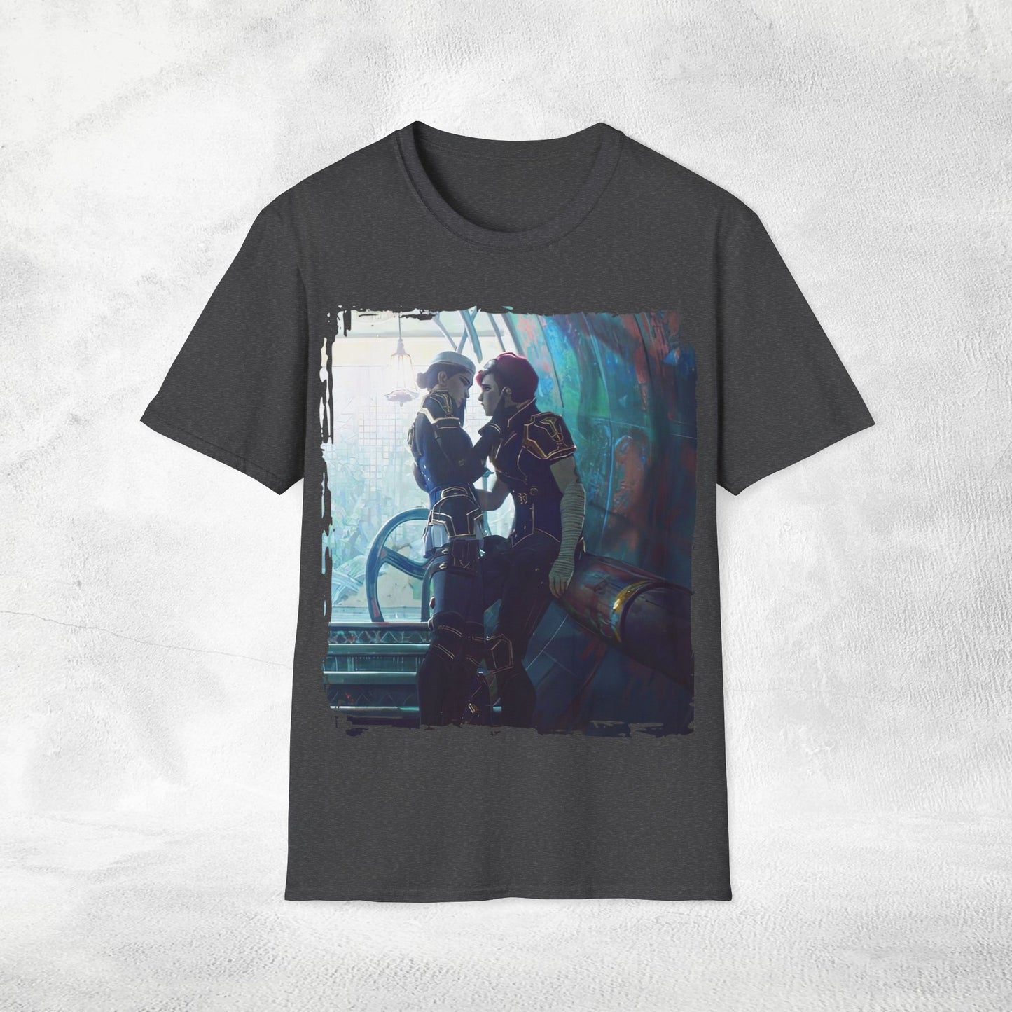 Unisex Gaming shirt Arcane Series LOL Caitlyn and Vi