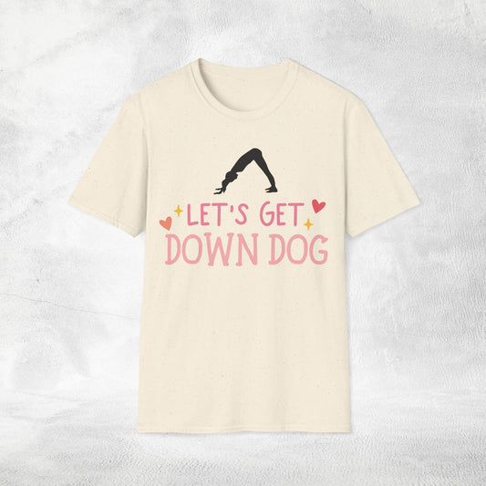 Womens Yoga shirt lets get down dog