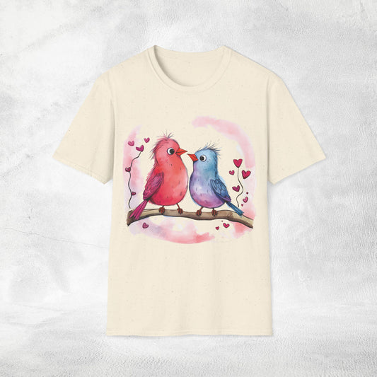 Unisex couples T-Shirt lovebird