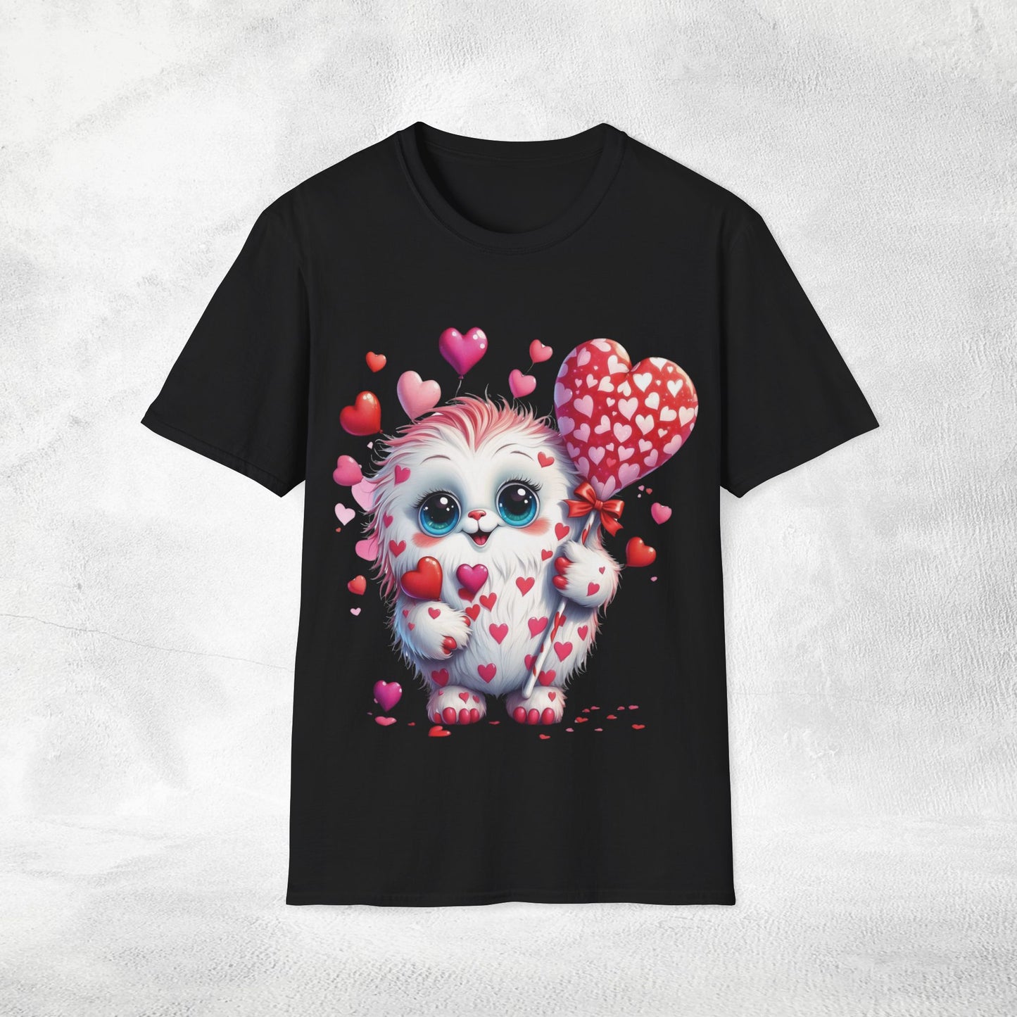 Unisex couples T-Shirt valentine monster