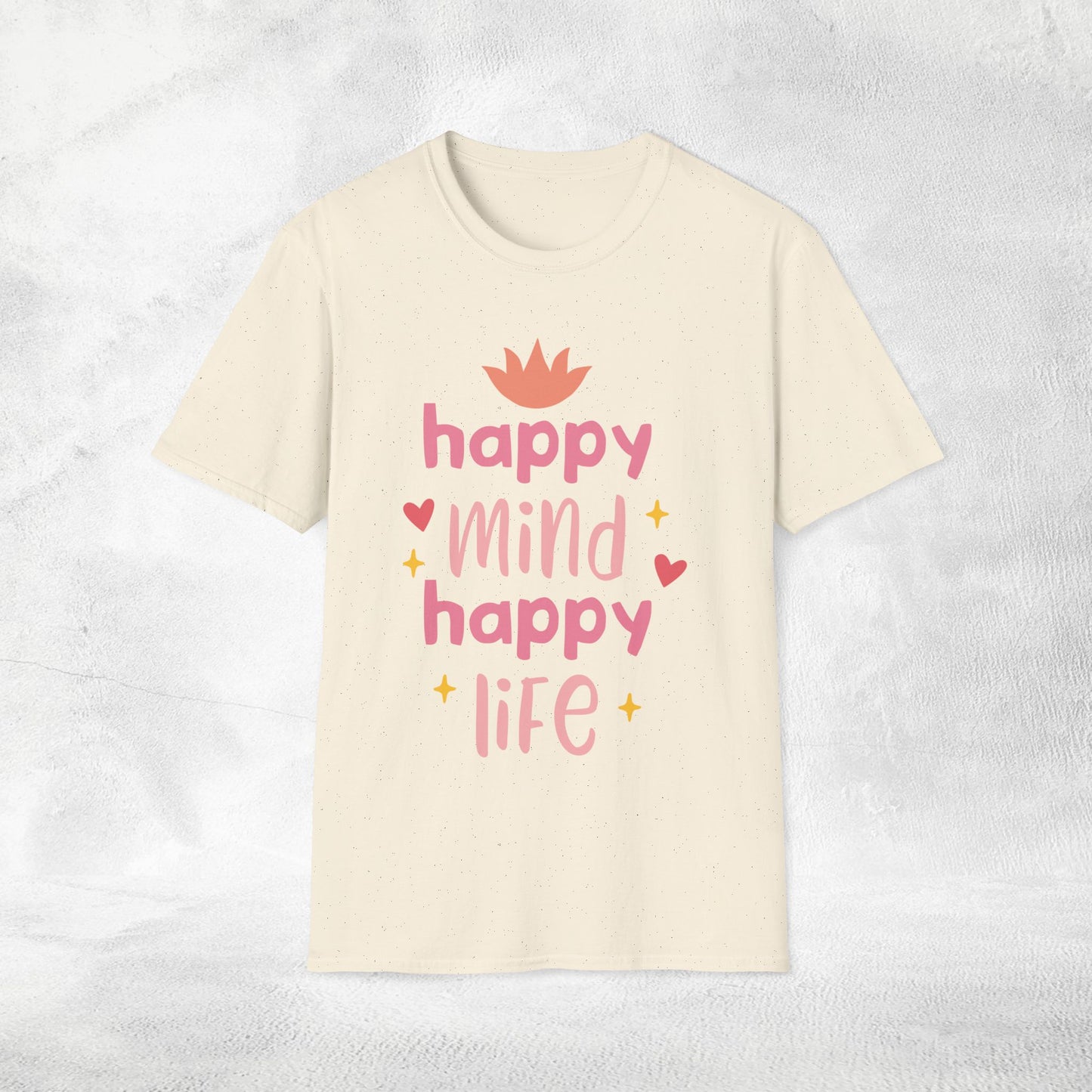 Women's yoga shirt happy mind happy life