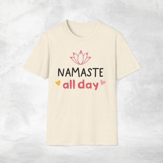 Womens Yoga shirt namaste all day