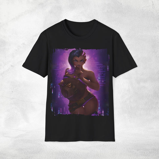 Unisex gaming shirt Overwatch Sombra