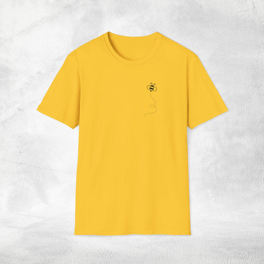 womans nature inspired shirt bee