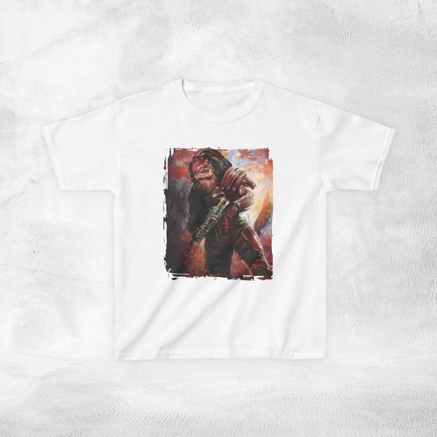 Kids  gaming shirt Mass Effect Urdnot Wrex