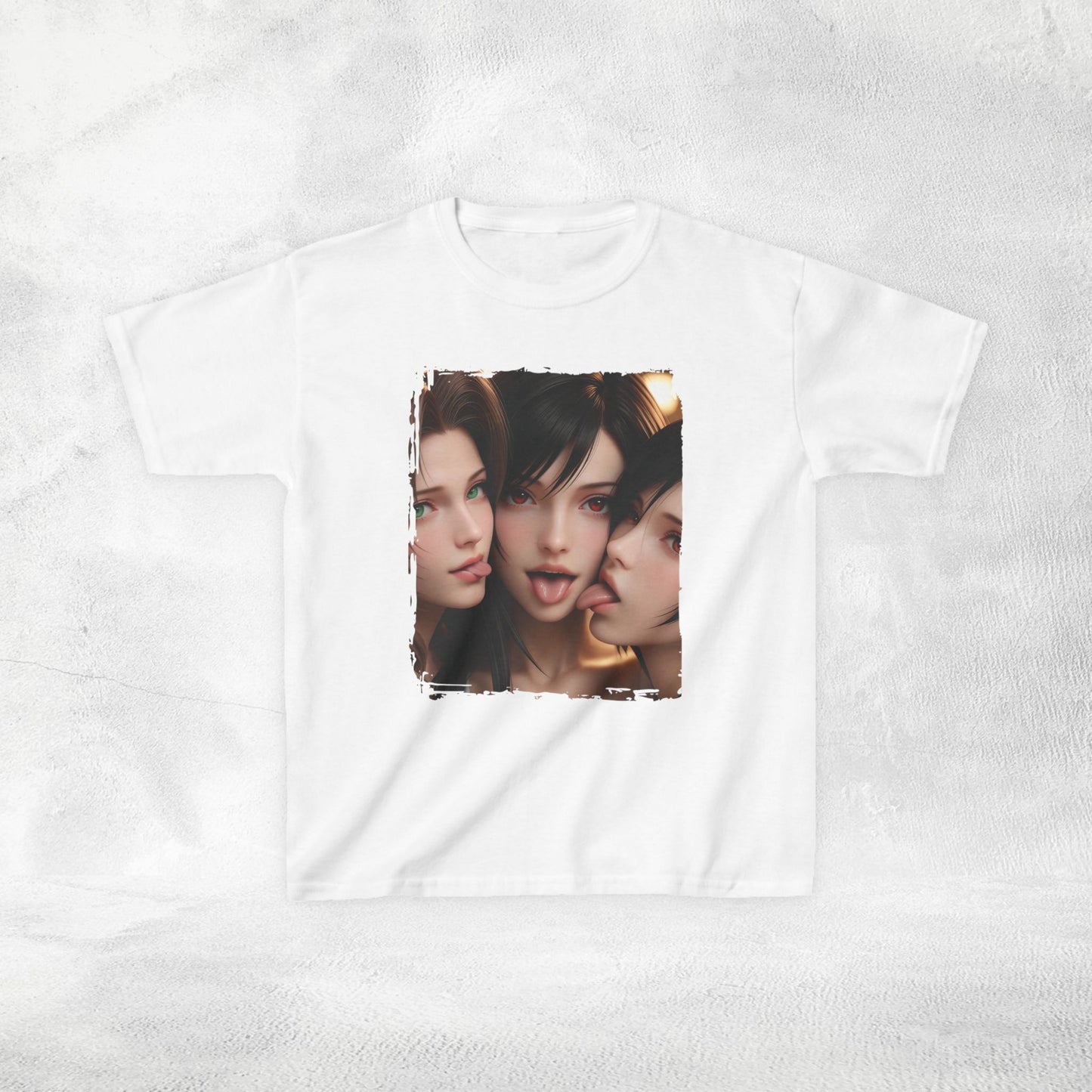 Kids gaming shirt Final Fantasy Tifa Lockhart and Aerith Gainsborough Yuffie Kisaragi