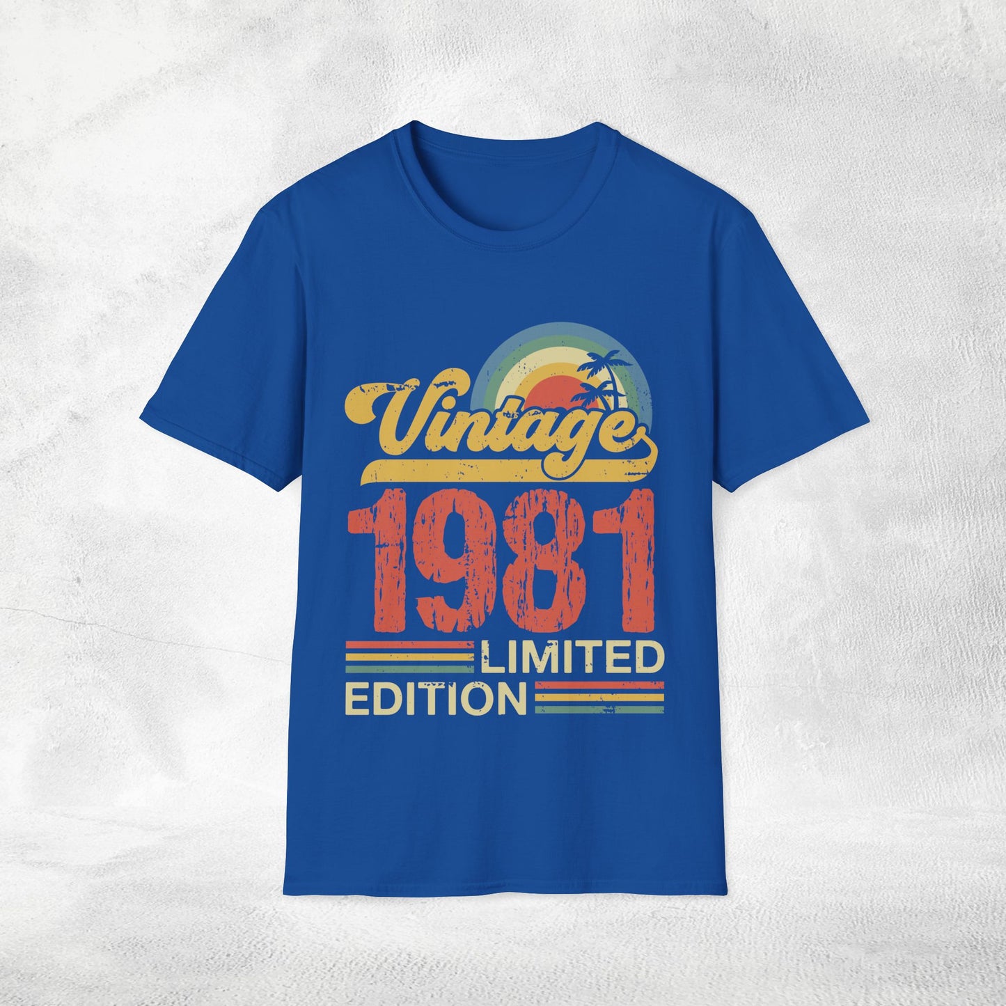 Unisex year of birth shirt 1981