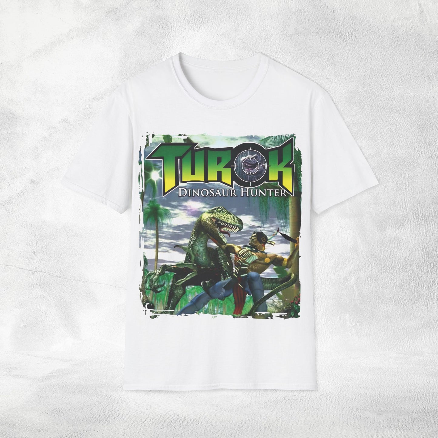 Unisex gaming shirt Turok - Dinosaur Hunter