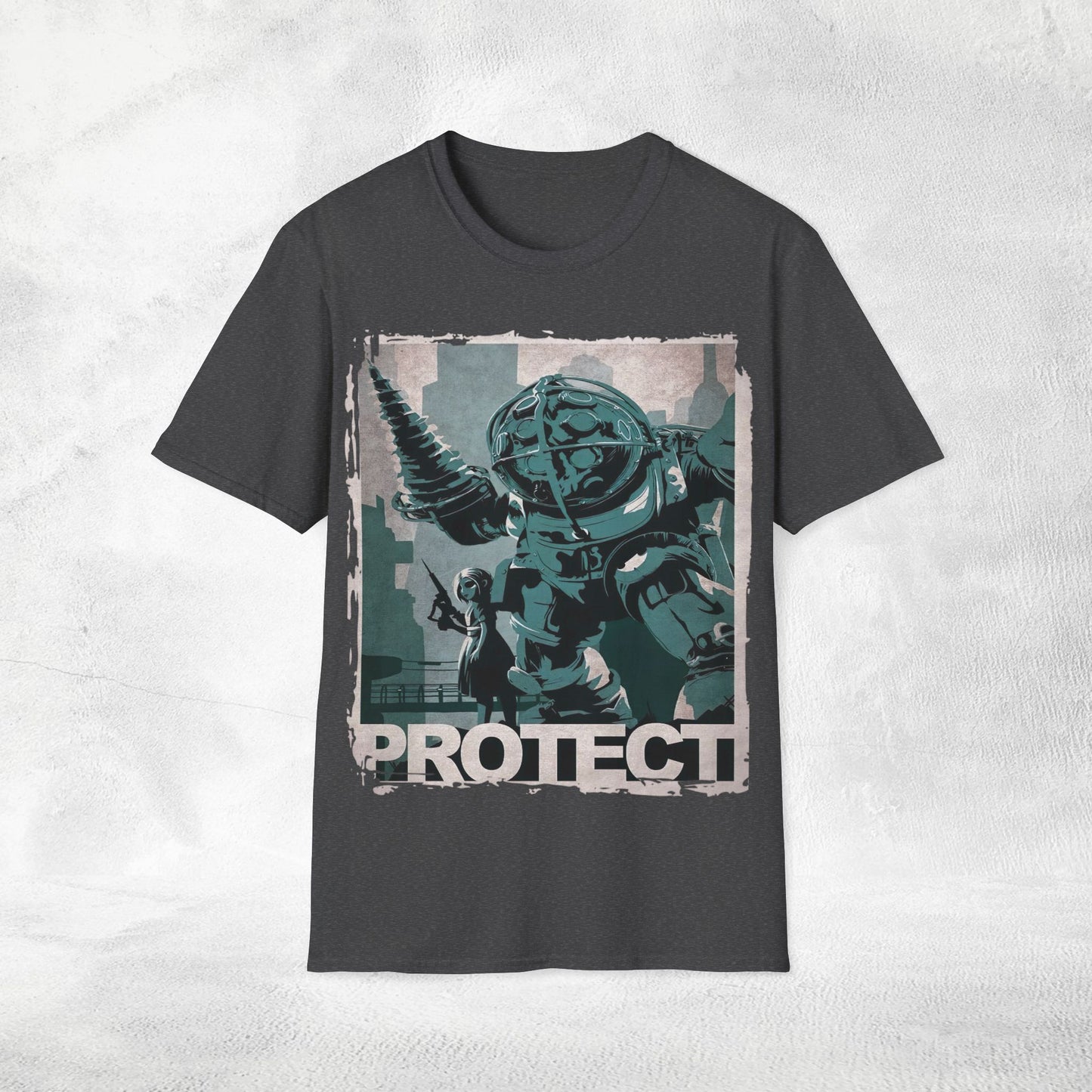 Unisex Gaming shirt Bioshock Big Daddy Protection