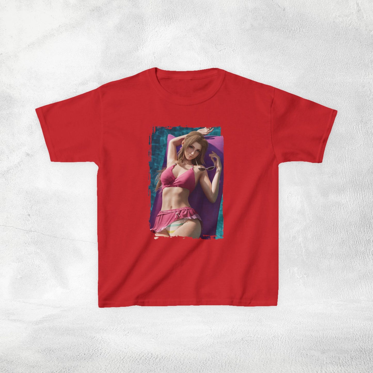 Kids gaming shirt Final Fantasy Aerith Swimsuit