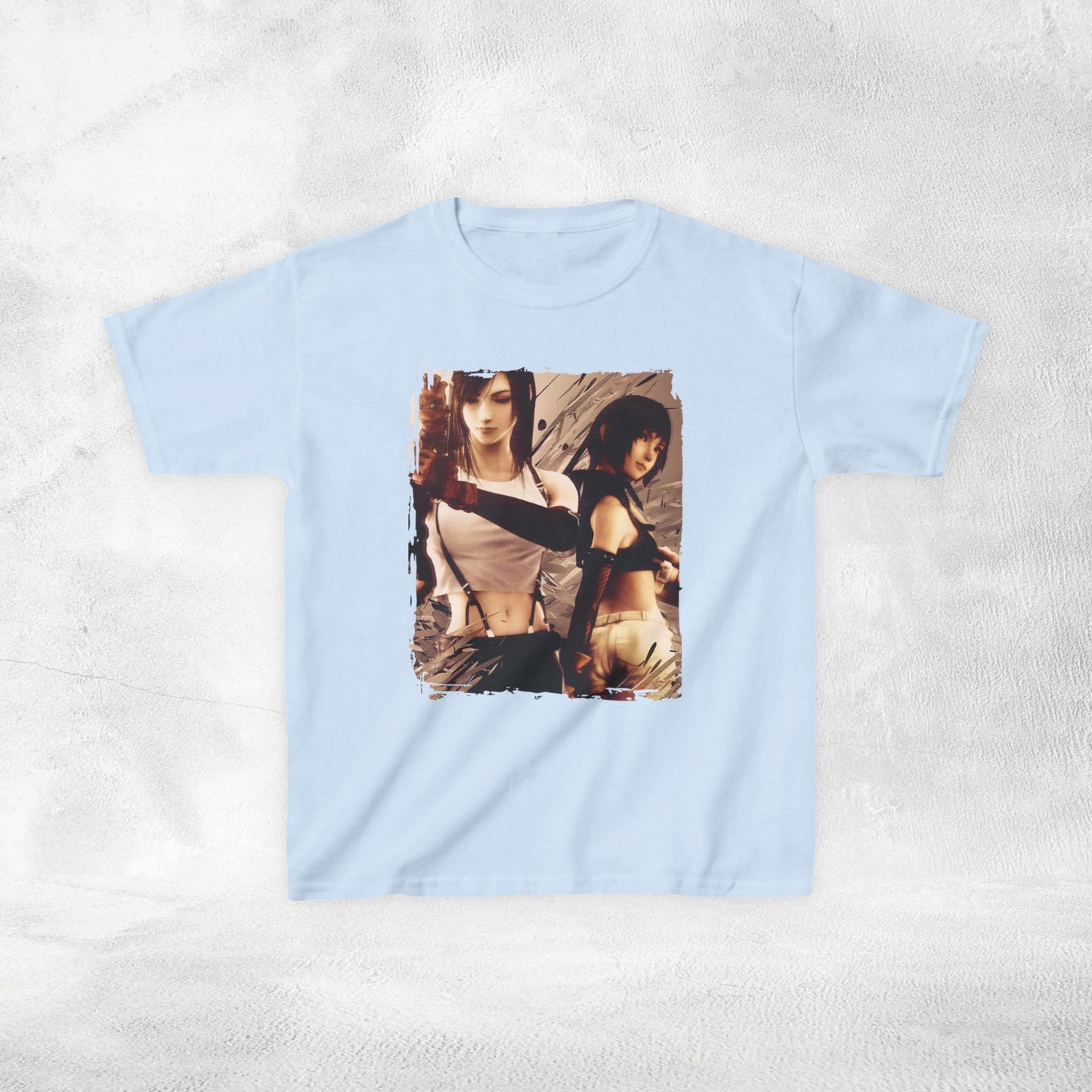 Kids  gaming shirt Final Fantasy Tifa Lockhart and Yuffie Kisaragi