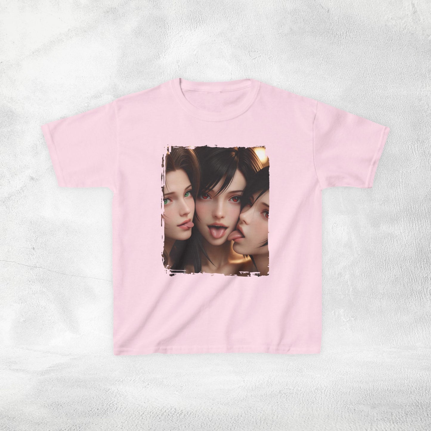 Kids gaming shirt Final Fantasy Tifa Lockhart and Aerith Gainsborough Yuffie Kisaragi