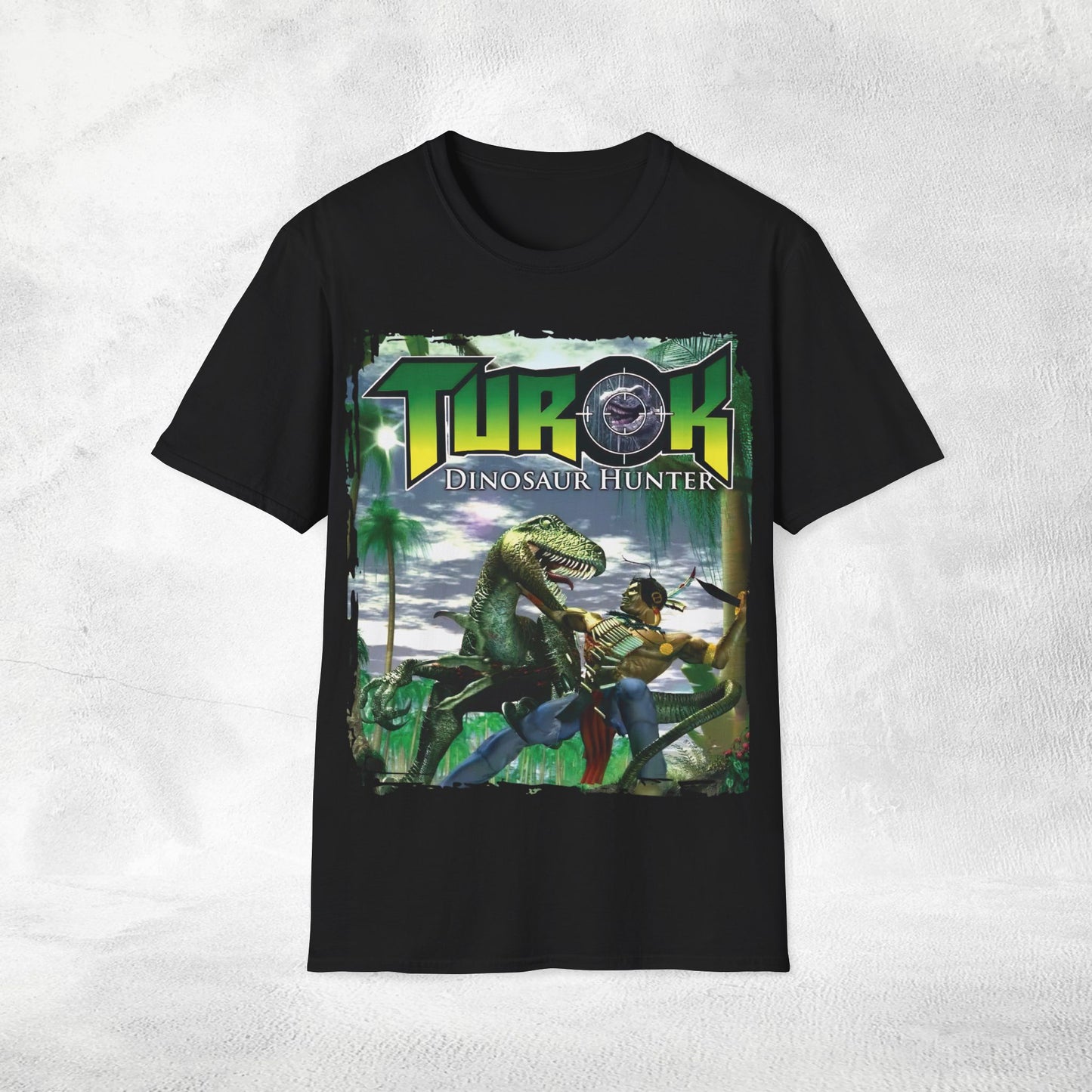 Unisex gaming shirt Turok - Dinosaur Hunter