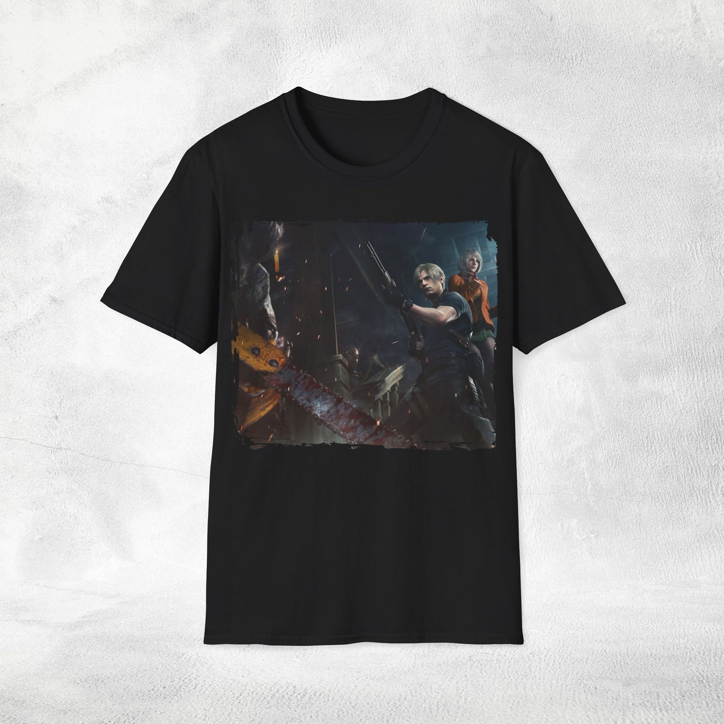 Unisex gaming shirt Resident Evil Leon and Ashley