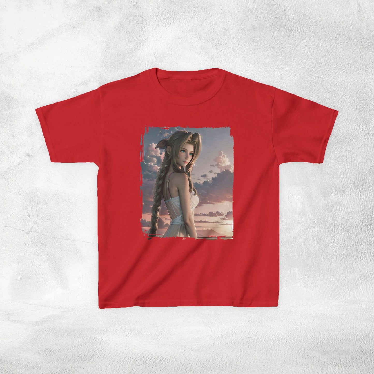 Kids  gaming shirt Final Fantasy Aerith Gainsborough