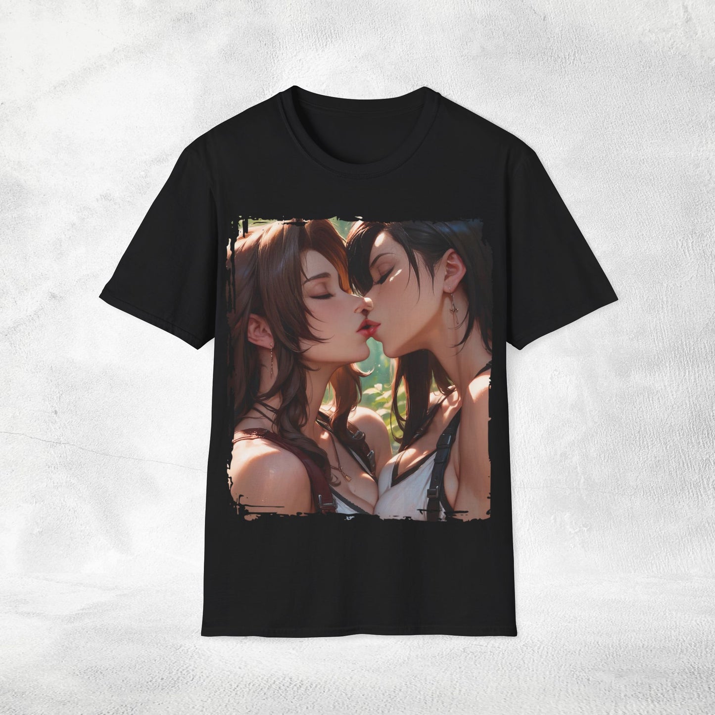 Unisex Gaming shirt Final Fantasy Aerith Gainsborough and Tifa Lockhart lesbian