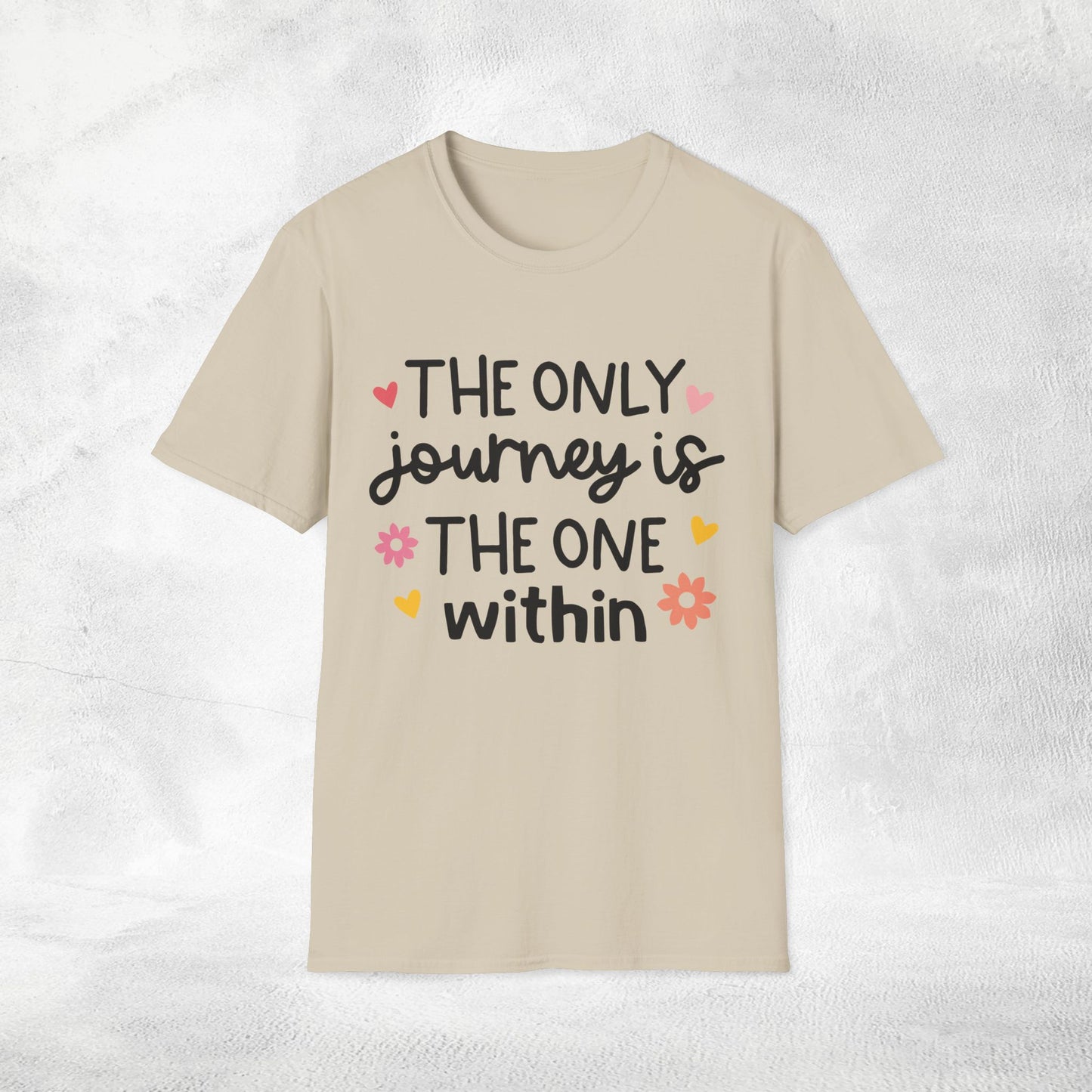 Women's yoga shirt the only journey is the one within