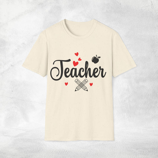 teacher shirt hearts