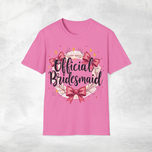 Women T-Shirt Official Bridesmaid bachelorette party