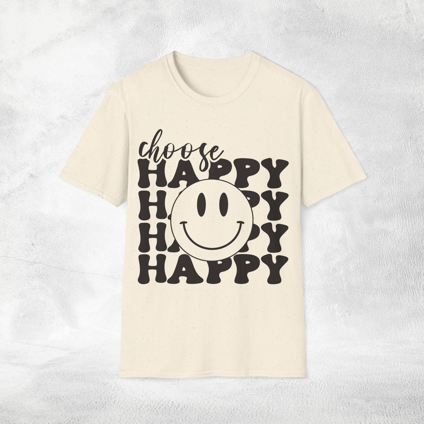 Women's Slogan T-shirt choose happy
