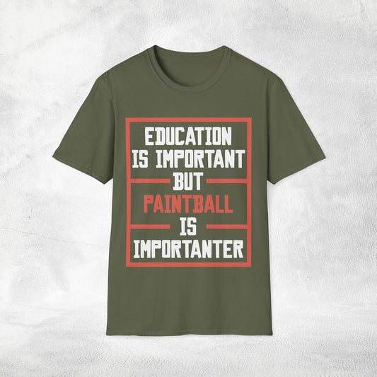 Unisex paintball shirt education