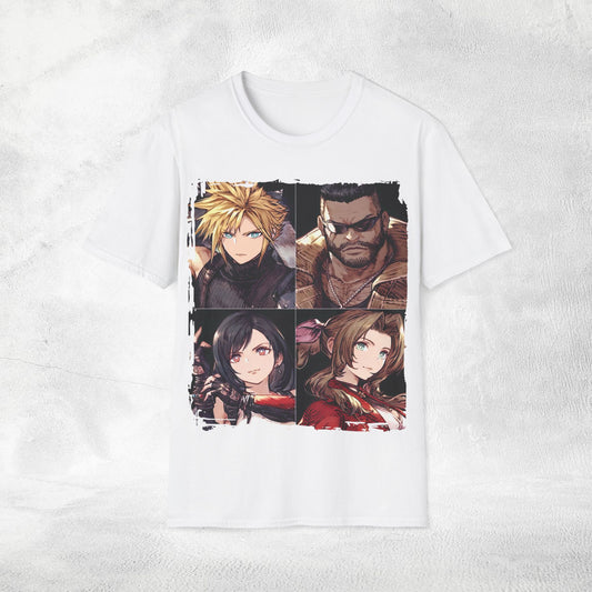Unisex Gaming shirt Final Fantasy Cloud Barret Tifa and Aerith