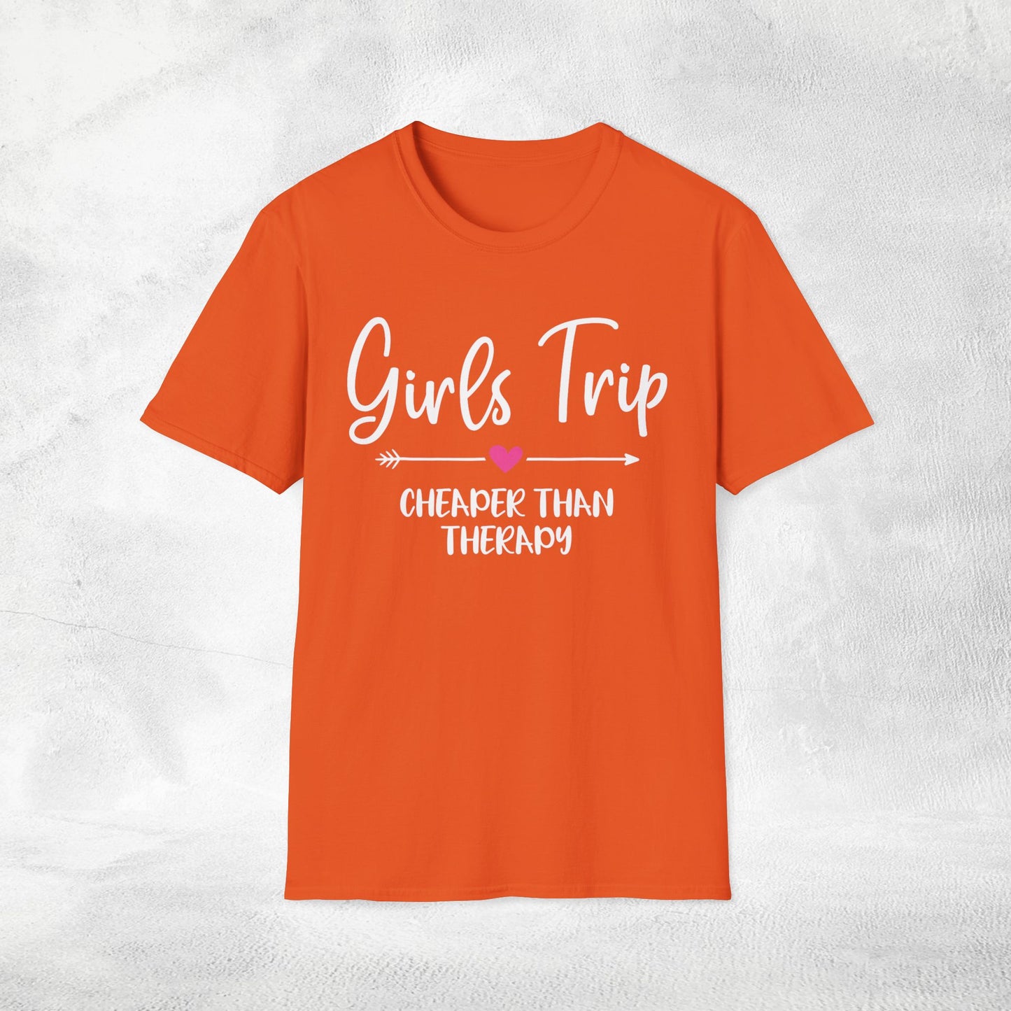 women shirt girls trip cheaper than therapy