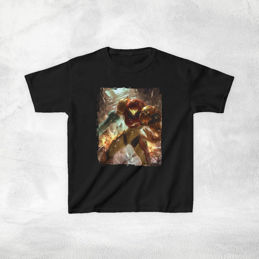 Kids  gaming shirt Samus Aran