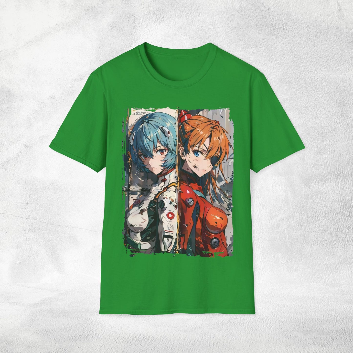 Unisex anime shirt Rei Ayanami and Asuka Langley Soryu