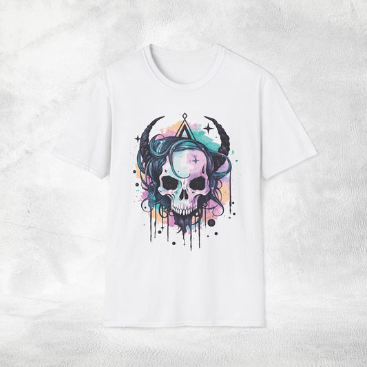 Unisex Gothic Shirt Pastel Skull