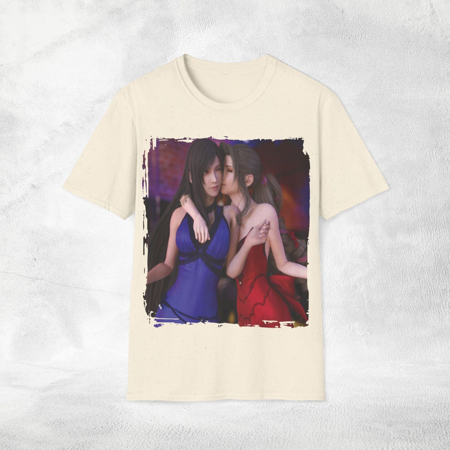 Unisex Gaming shirt Final Fantasy Aerith Gainsborough and Tifa Lockhart party