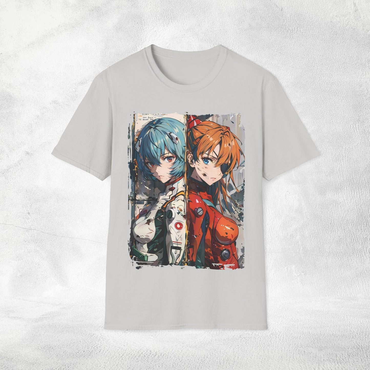 Unisex anime shirt Rei Ayanami and Asuka Langley Soryu