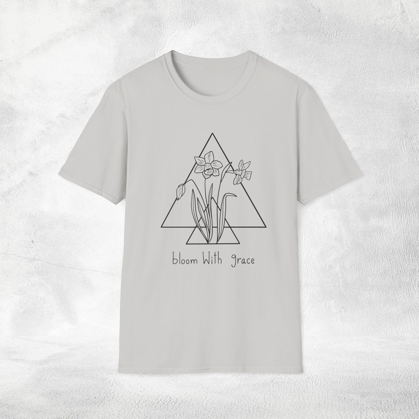 Womens Slogan T-shirt bloom with grace