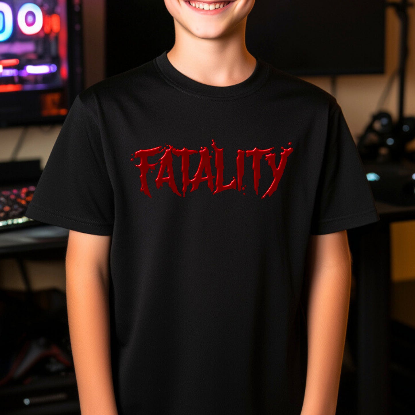Kids  gaming shirt Mortal Kombat Fatality