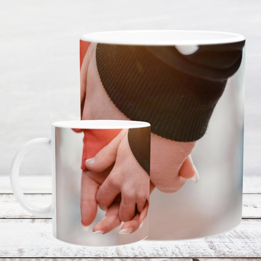 Ceramic mug 11oz / 325 ml hold hands